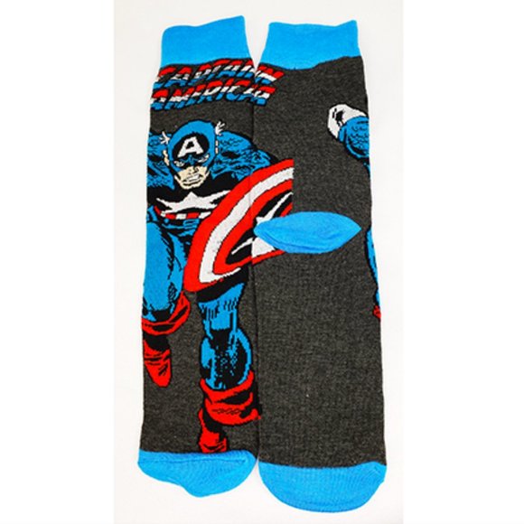 Disney Anime Socks Avengers Marvel Cartoon Figure , Capt. America - New WOT - Picture 2 of 6